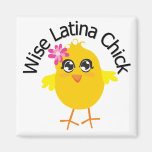 Wise Latina Chick 3 Refrigerator Magnets