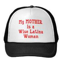 Wise Latina Mom (Red) Mesh Hats