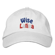 Wise Latina (Puerto Rico) Embroidered Baseball Caps