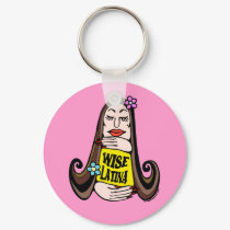 Wise Latina Woman Keychain