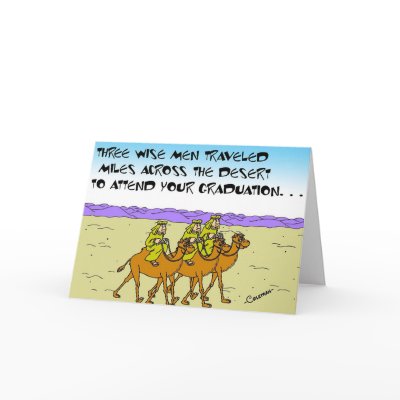 Wise Men At Graduation Greeting Card by Colemantoons