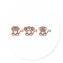 wise monkeys stickers