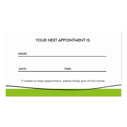 Wise Oak Tree Care Service - Appointment Business Card Templates (back side)