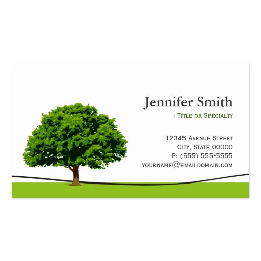 Wise Oak Tree Care Service - Appointment Business Card Templates