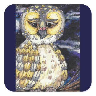 Wise Old Owl 2 stickers sticker