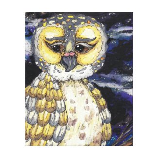 Wise Old Owl wrappedcanvas