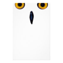 Wise Old Owl Eyes Customized Stationery