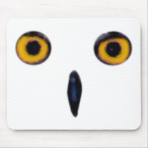 Wise Old Owl Eyes Mouse Pads