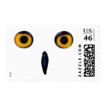Wise Old Owl Eyes Postage Stamps