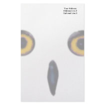 Wise Old Owl Eyes Customized Stationery