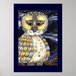 Wise Old Owl Poster print