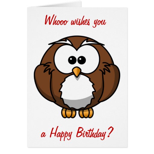 Wise Owl Birthday Greeting Card 