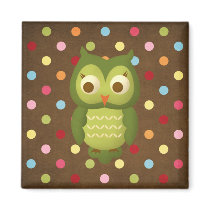 Wise Owl Refrigerator Magnets