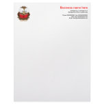 Wise owl reading book letterhead