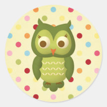 Wise Owl Round Sticker