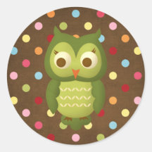 Wise Owl Round Sticker