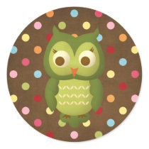 Wise Owl Round Sticker