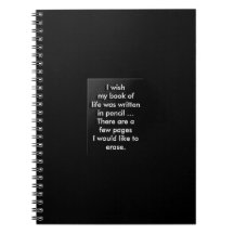 WISH BOOK LIFE ERASE PAGES REGRET EMO SADNESS WRON SPIRAL NOTEBOOK
