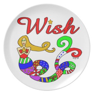 Wish Holiday Mermaid plate