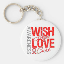 Wish Hope Love Cure AIDS HIV Keychain