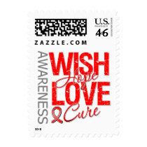 Wish Hope Love Cure AIDS HIV Stamps