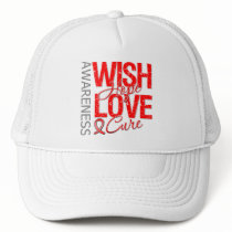 Wish Hope Love Cure Blood Cancer Trucker Hat
