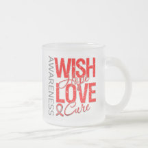 Wish Hope Love Cure Blood Cancer Mug