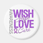 Wish Hope Love Cure Fibromyalgia Refrigerator Magnet
