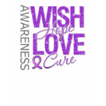 Wish Hope Love Cure Fibromyalgia t-shirts