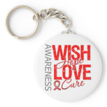 Wish Hope Love Cure Heart Disease Key Chains