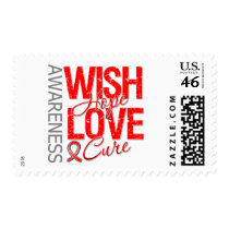 Wish Hope Love Cure Heart Disease Postage Stamps