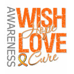 Wish Hope Love Cure Leukemia t-shirts