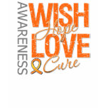 Wish Hope Love Cure Leukemia t-shirts