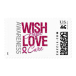 Wish Hope Love Cure Sickle Cell Anemia stamps