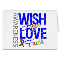 Wish Hope Love Faith Autism Greeting Cards