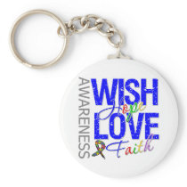 Wish Hope Love Faith Autism Key Chain