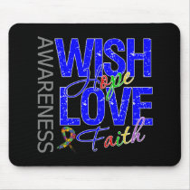 Wish Hope Love Faith Autism Mousepad