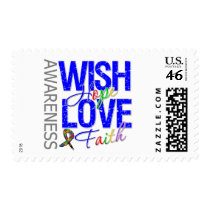 Wish Hope Love Faith Autism Postage Stamps