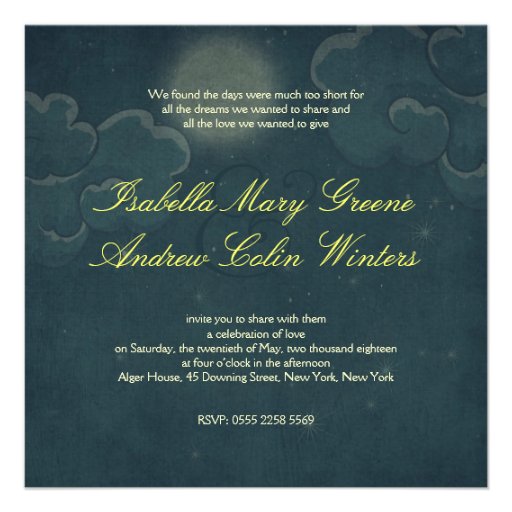 Wish Lanterns Dream Forest Personalized Invites