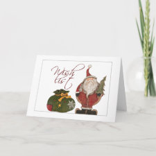 wish list holiday card card