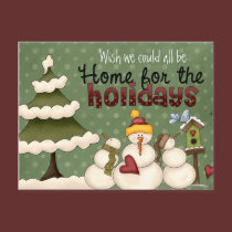 Wish we could be there Holiday Postcard
