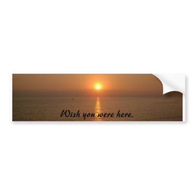 Wish you were here. Bumper sticker by cdargatz