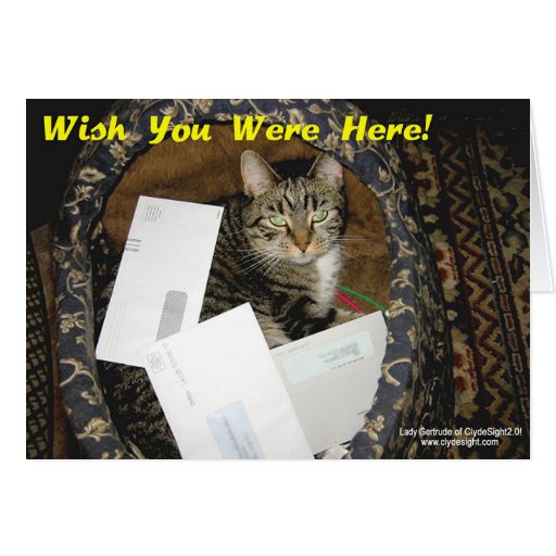 "Wish You Were Here" card