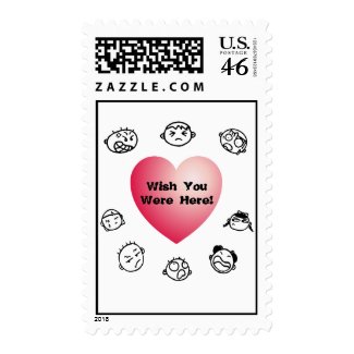Wish You Were Here Whiny Kids Postage Stamp stamp