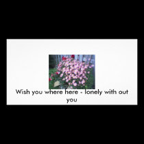Wish you where here - lonely with out you photo cards