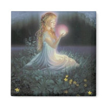 Wishes Amongst the Flowers Fridge Magnet