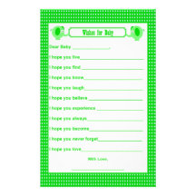 Wishes for Baby - Baby Shower Keepsake Elephant G Stationery Paper