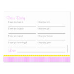 Wishes for baby - girl baby shower postcard