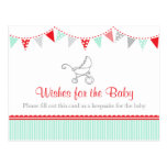 Wishes for the baby - baby shower postcard