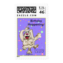 Wishes Happy Birthday Party Postage Stamps by zooogle Wishes Happy Birthday Party Postage Stamps